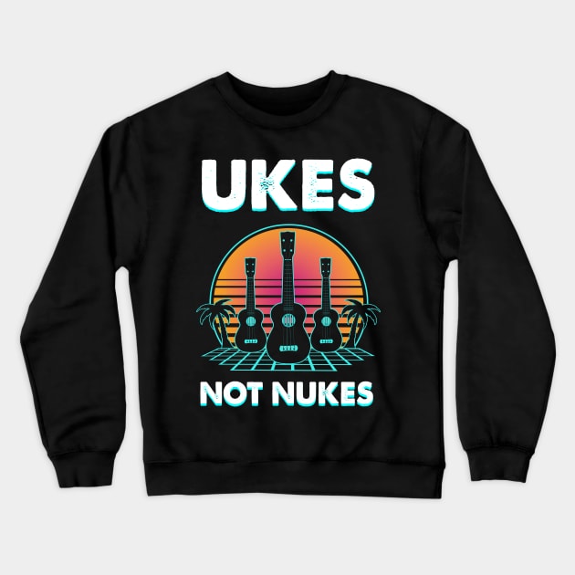 ukes not nukes Crewneck Sweatshirt by jamboi